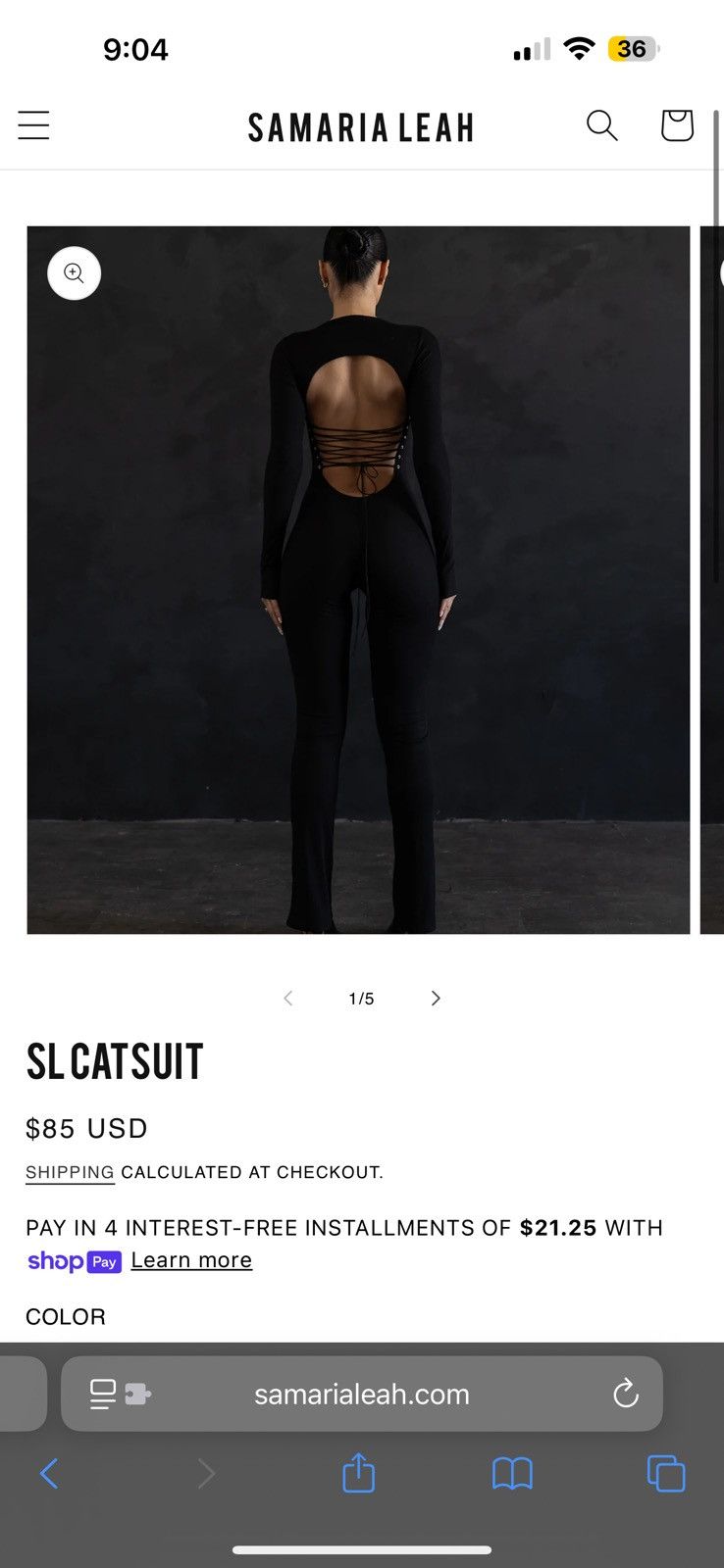 Other SAMARIA LEAH CATSUIT Size 28" / US 6 / IT 42 - 3 Thumbnail