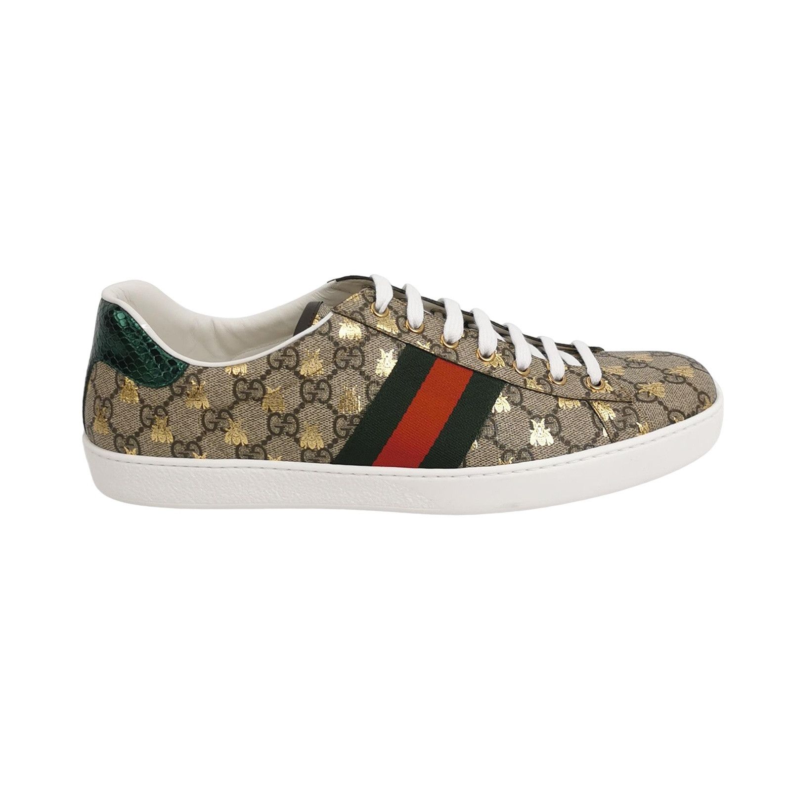 Gucci Gucci Bee Pattern GG Supreme Ace Sneakers 47 Size US 14 / EU 47 - 1 Thumbnail