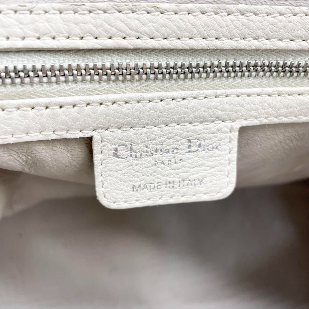 Dior Dior - Leather Vintage Handbag Shoulder Bag Plate White Size ONE SIZE - 9 Thumbnail