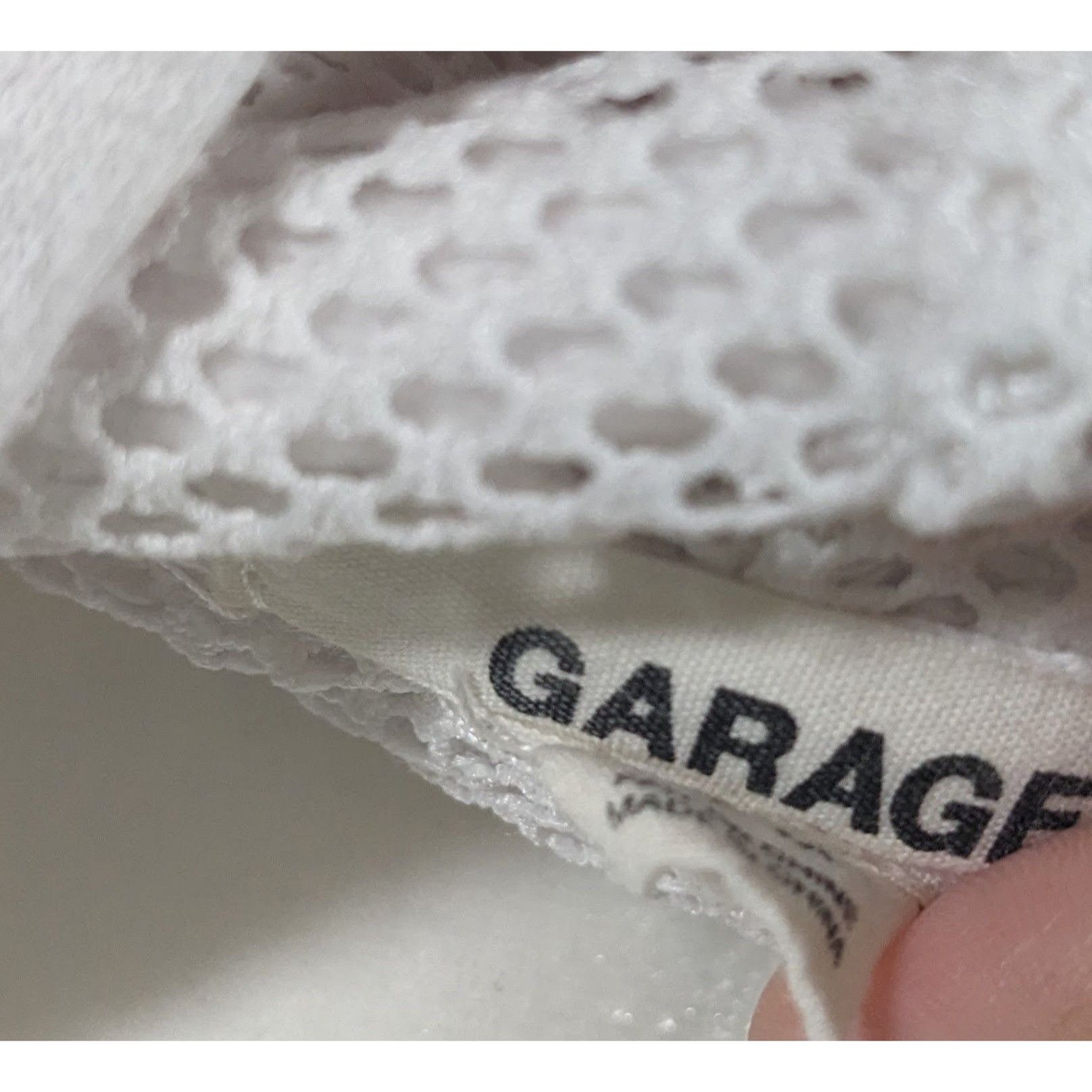 Garage 90s Y2K White Cropped Mesh Hoodie by Garage Size M / US 6-8 / IT 42-44 - 12 Thumbnail
