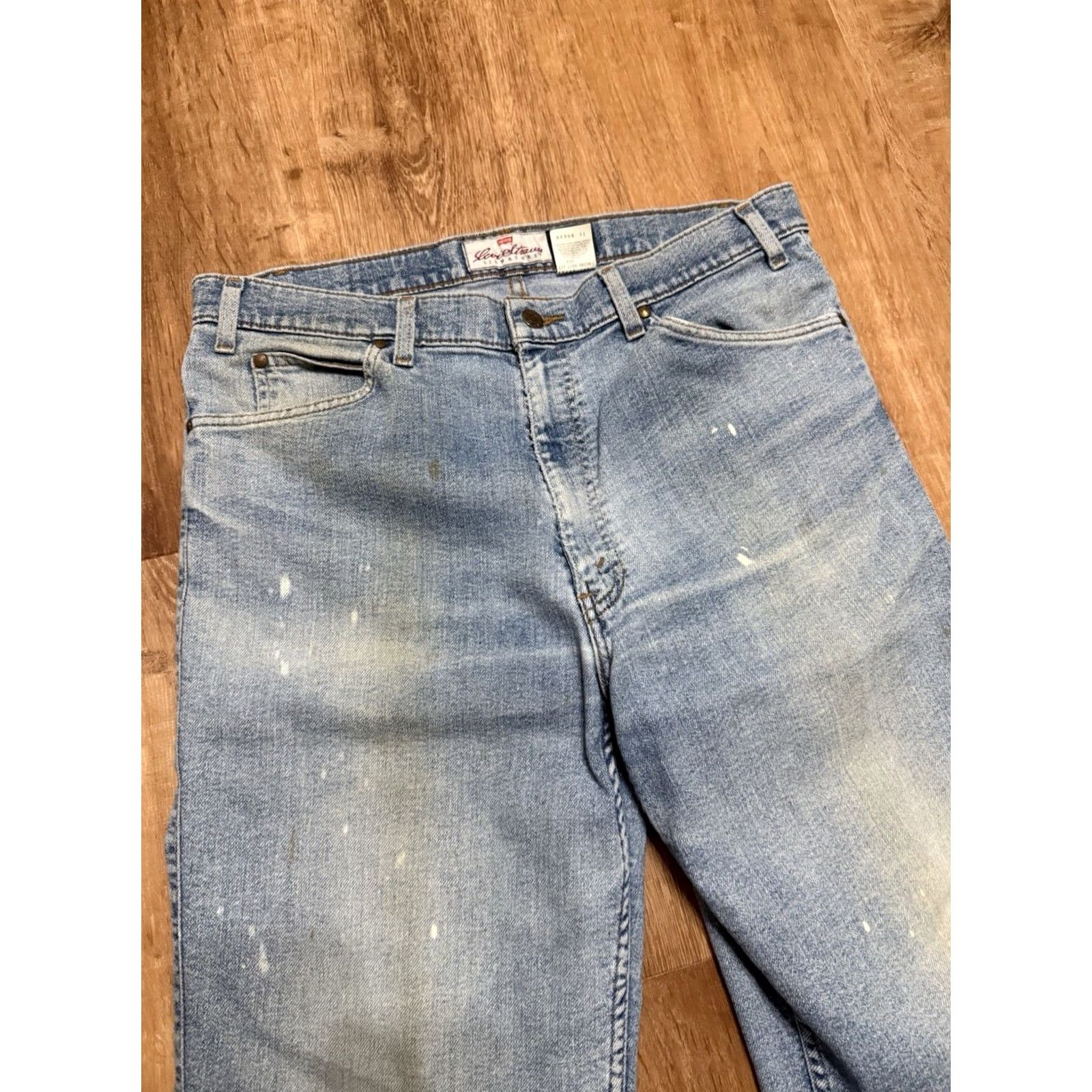 Levi's VINTAGE Levi's 505 Jeans Orange Tab Blue Denim Men 34x28 FADED Straight 80s 90s USA" Size US 34 / EU 50 - 7 Thumbnail