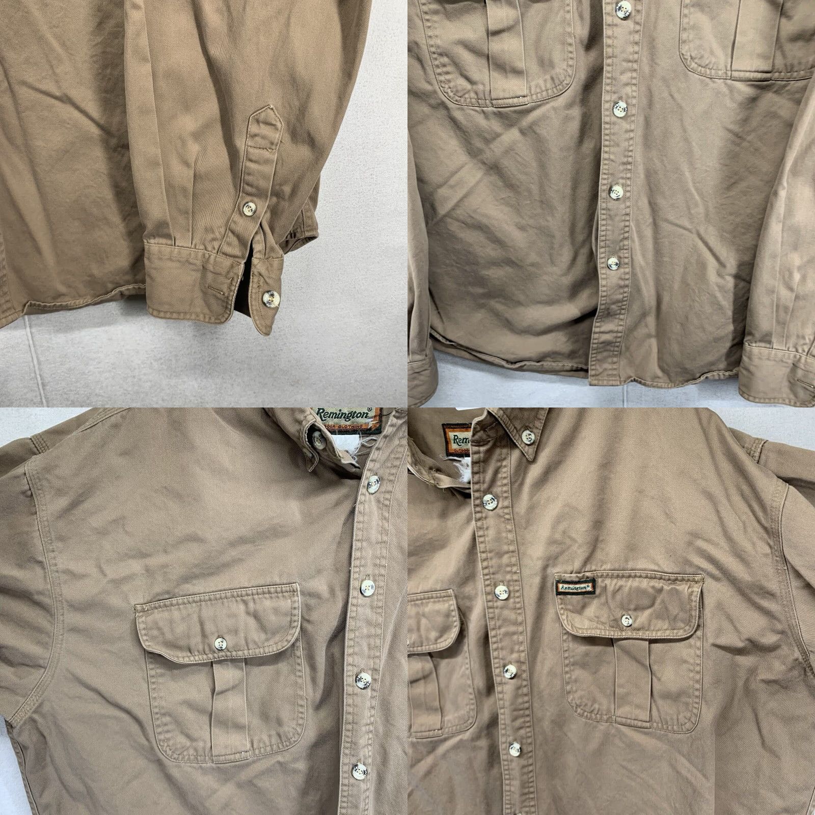 Vintage VINTAGE Remington Men’s Work Shirt 2XL Cotton Canvas Long Sleeve Button-Down Hunting Outdoor Casual Size US XXL / EU 58 / 5 - 8 Thumbnail