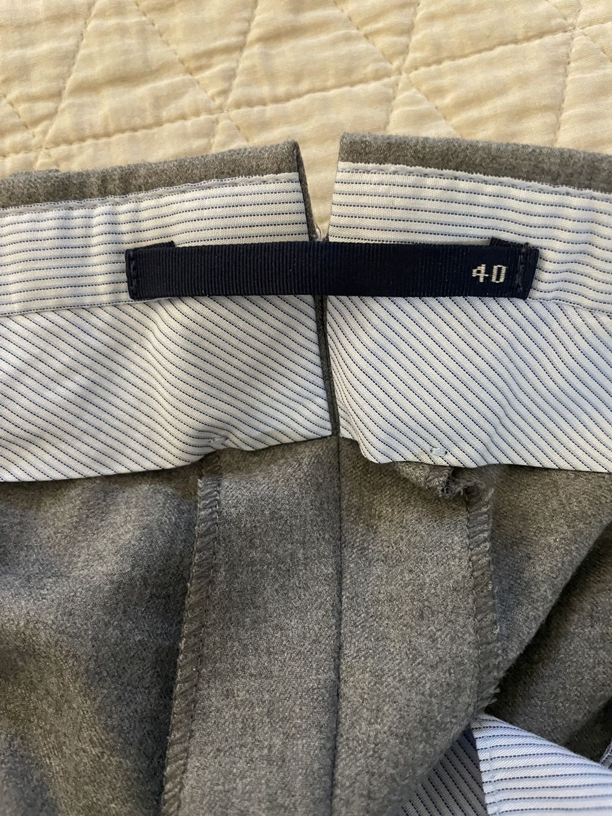 Incotex Super 130's Wool Flannel Flat Front Trouser Size US 40 / EU 56 - 6 Thumbnail