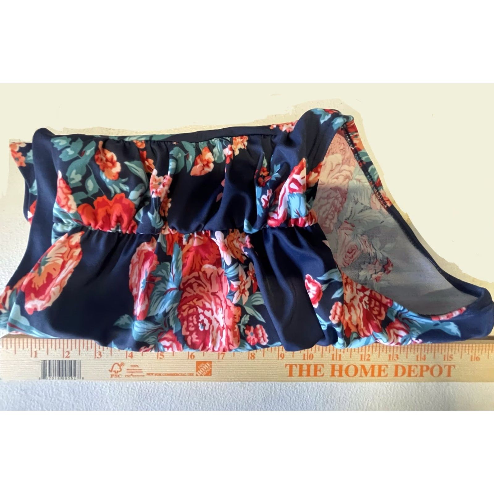 Pinko Cocoship Bottom Swimwear High-Waisted Floral Multicolor Medium M Women Red Pink Blue Pattern Size 32" / US 10 / IT 46 - 6 Thumbnail