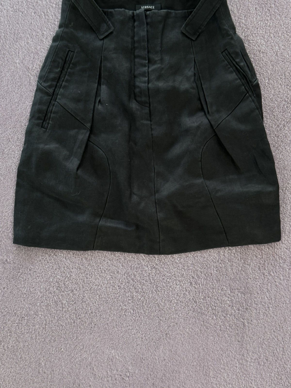 Versace Vintage Versace Futuristic Y2K Luxury Midi Skirt Size 28" / US 6 / IT 42 - 4 Thumbnail