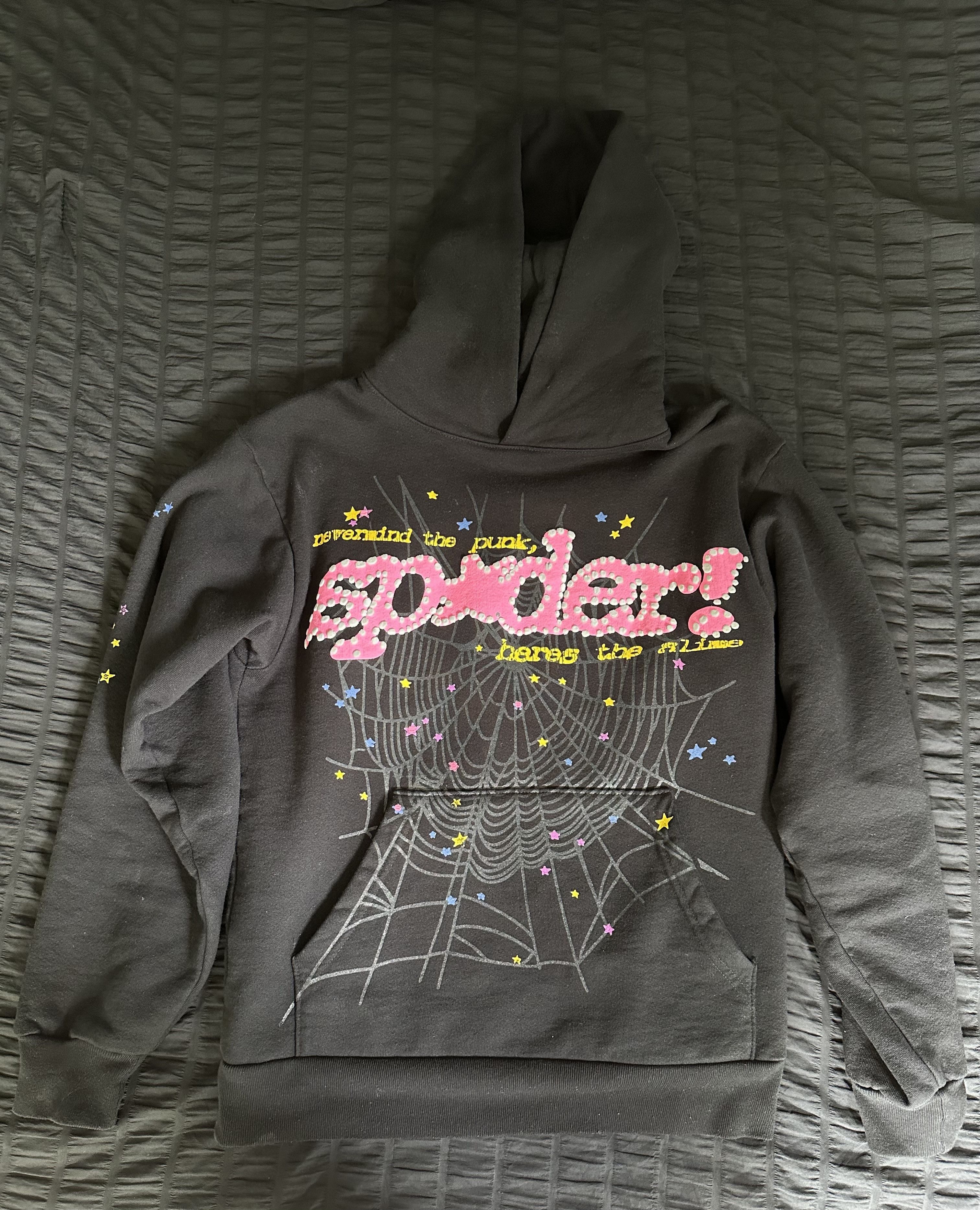 image of Spider Worldwide x Young Thug Black Pnk V2 Hoodie, Men's (Size Small)