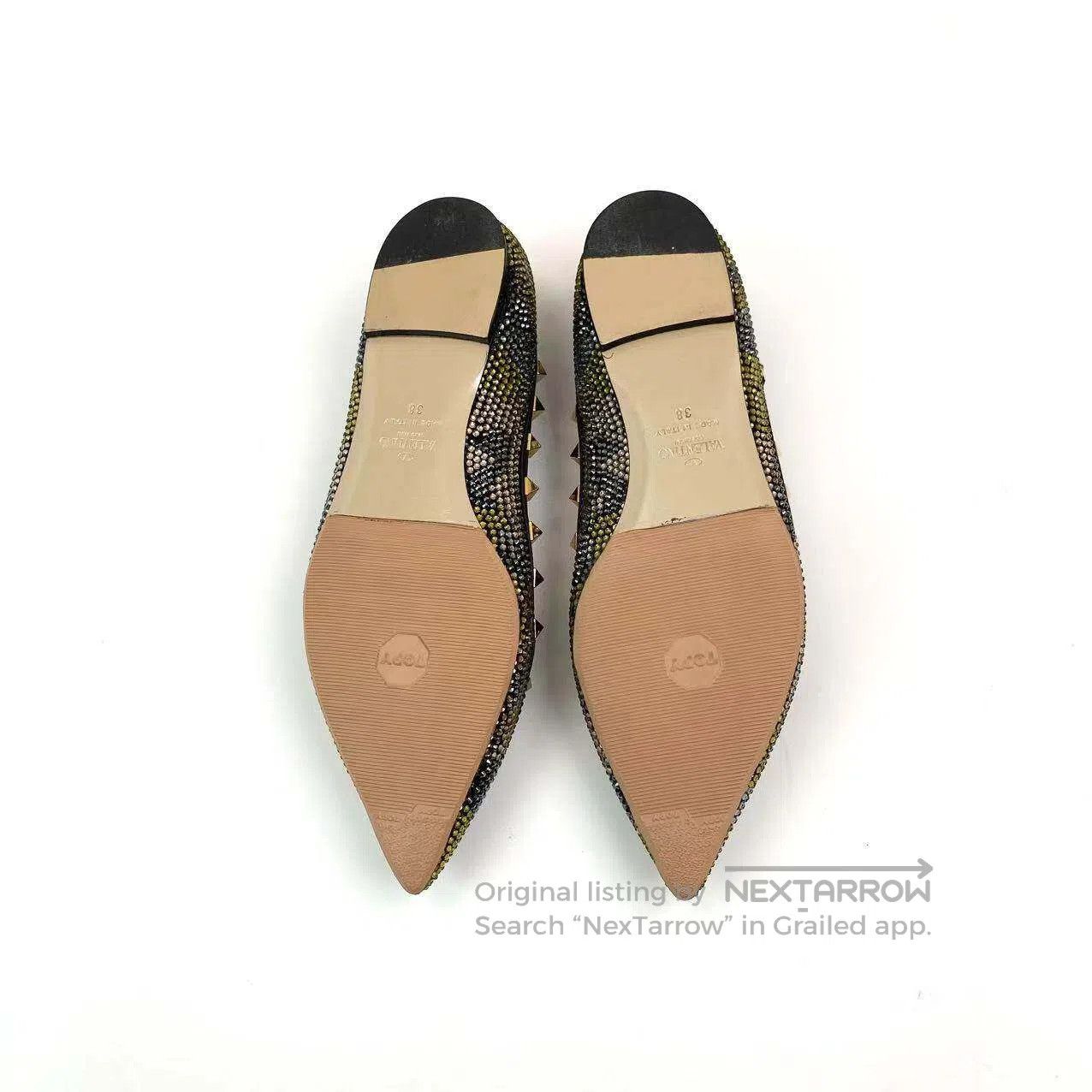 Valentino Valentino Fancy colored diamond studded flats| Size US 7.5 / IT 37.5 - 7 Thumbnail