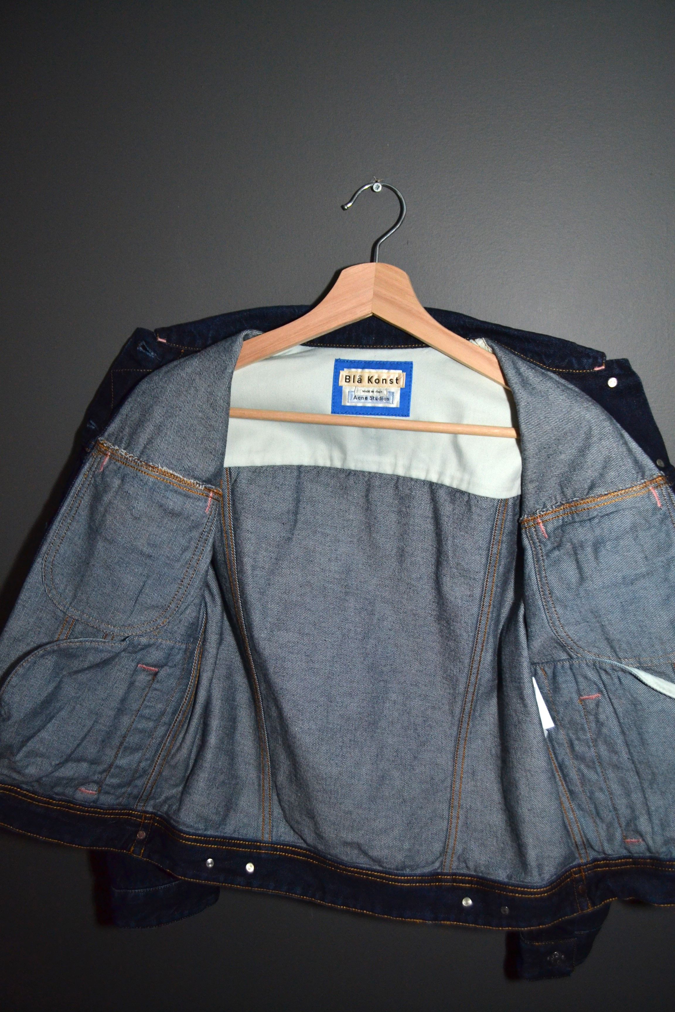 Acne Studios Acne Studios Bla Konst Dark Blue Lamp Denim Trucker Jacket Size M / US 6-8 / IT 42-44 - 12 Thumbnail