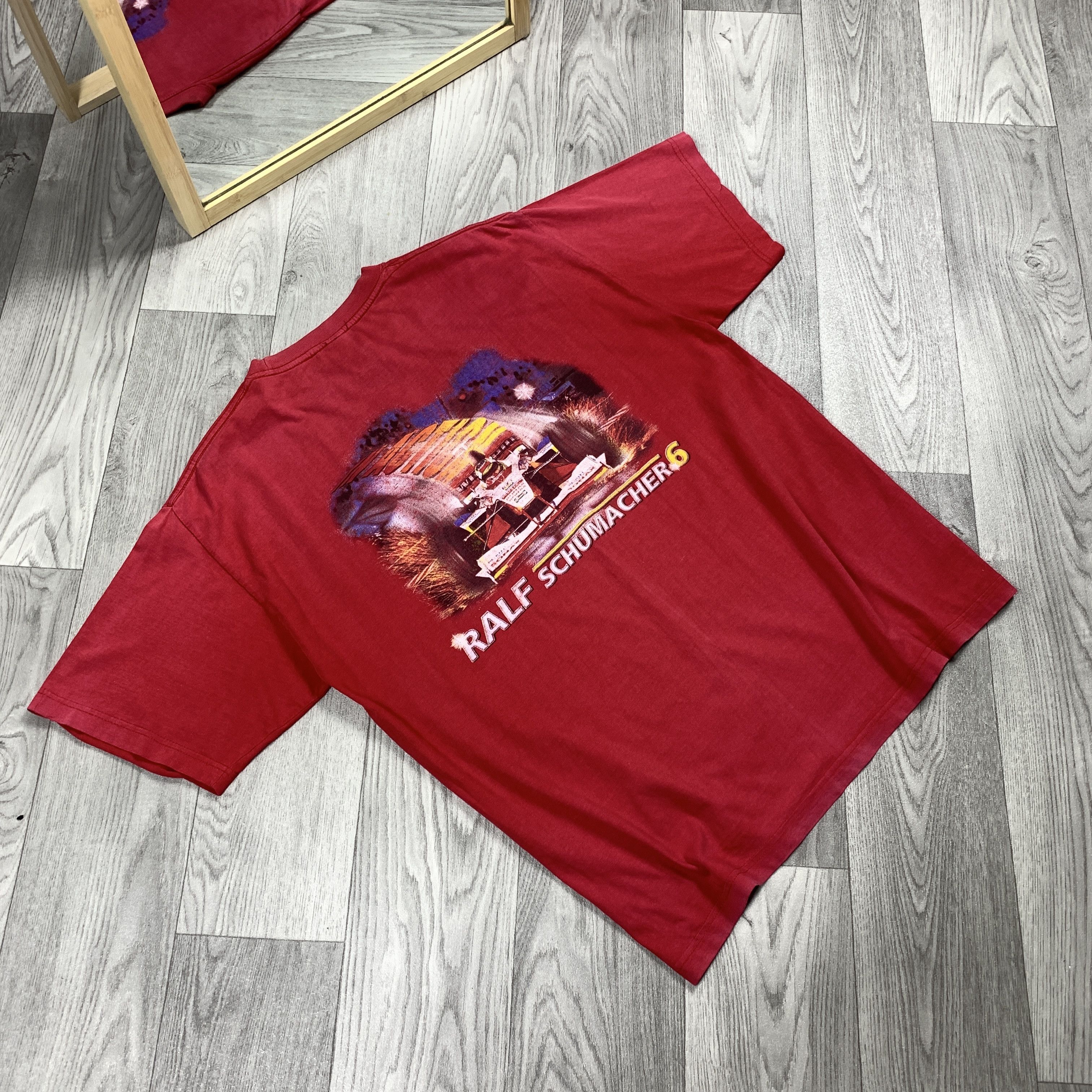 Other Vintage F1 Ralf Schumacher 90s Graphic Racing Tee Shirt Size US L / EU 52-54 / 3 - 6 Thumbnail