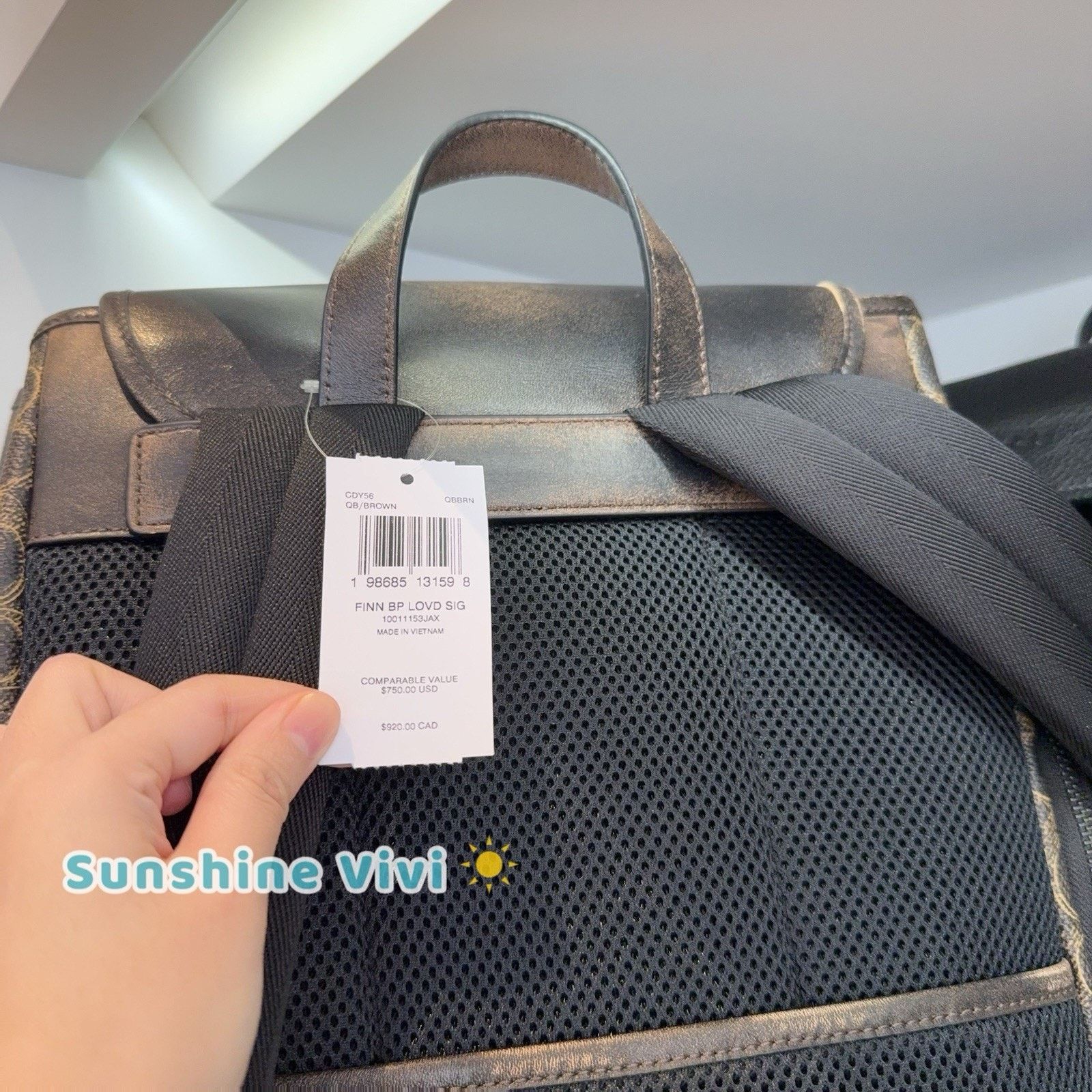 Coach NWT Coach Finn Backpack Loved Signature Gunmetal/Brown CDY56 Size ONE SIZE - 4 Thumbnail