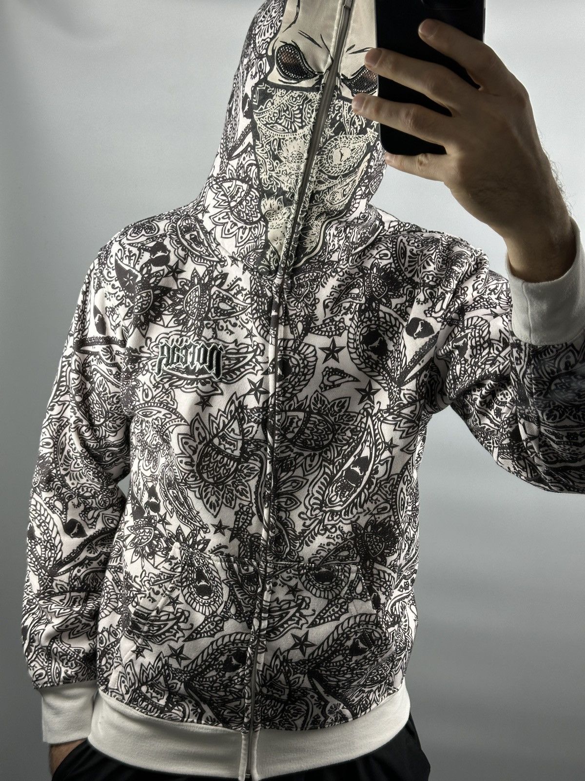 Tapout No Fear Skull Face Zip Hoodie Opium Paiesley Size US M / EU 48-50 / 2 - 2 Thumbnail