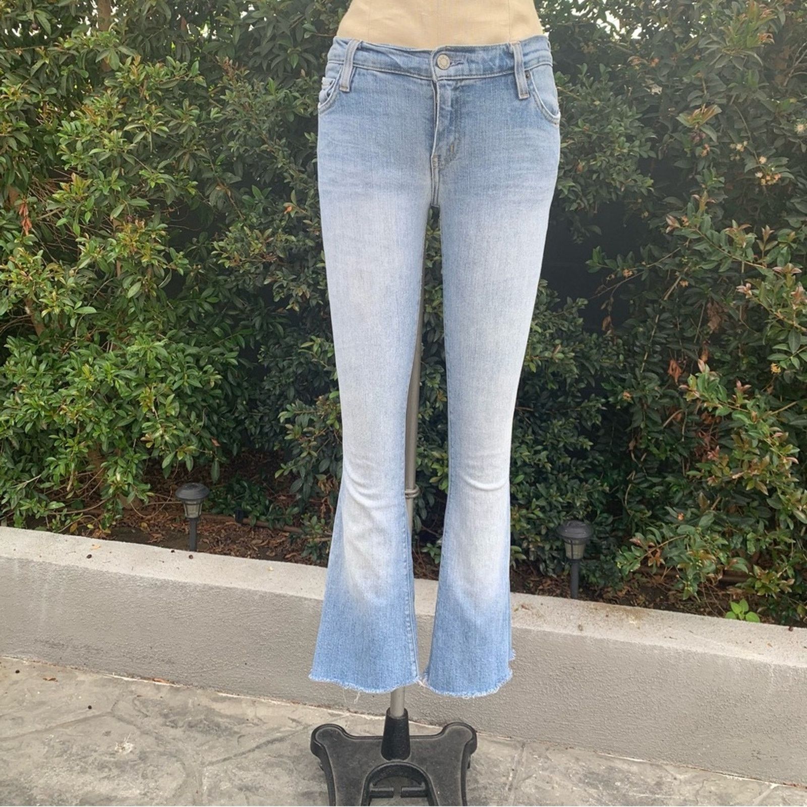 Bebe Vintage 2000s Bebe Low Rise Bootcut Blue Jeans Y2K Size 26" / US 2 / IT 38 - 2 Thumbnail