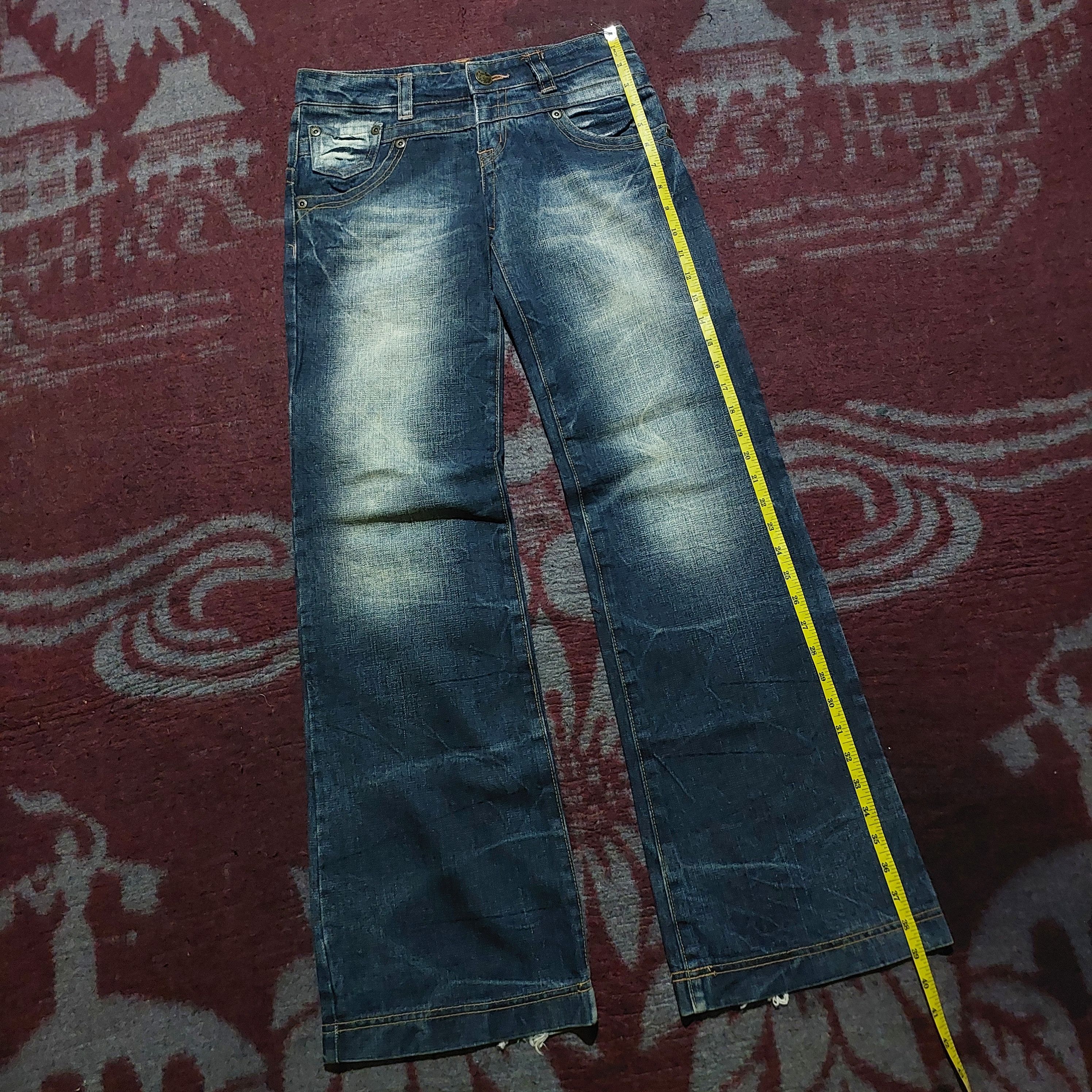 Tornado Mart The Comfortable Wear distressed blue flared jeans Size US 29 - 15 Thumbnail