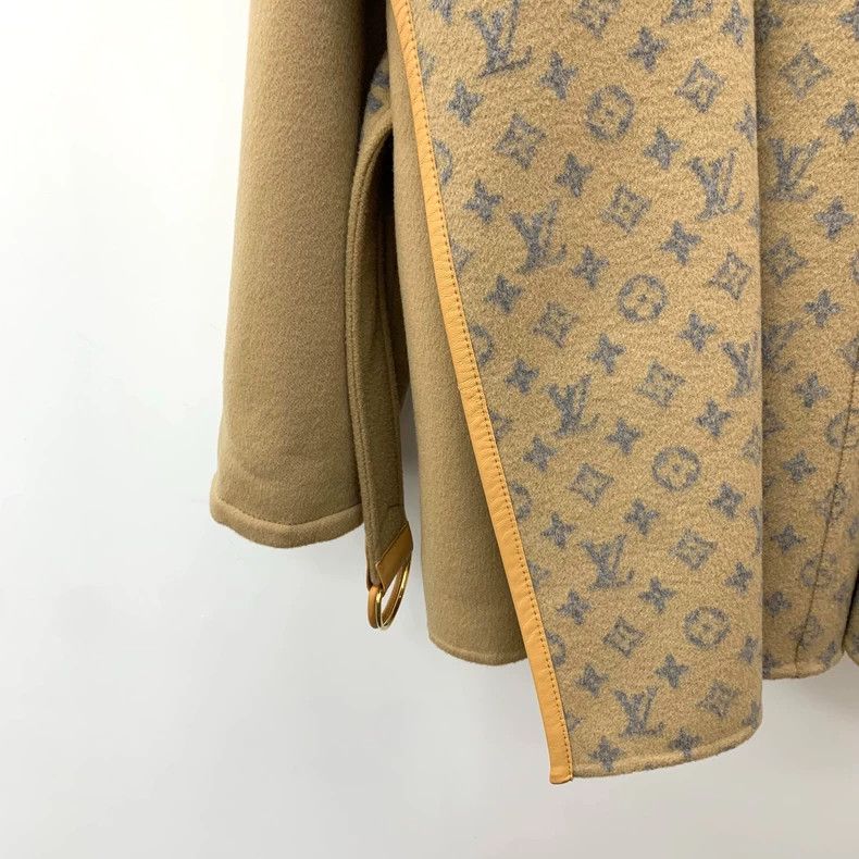 Louis Vuitton Louis Vuitton Brown logo full print cotton wool hooded bel Size XXS / US 00 / IT 34 - 4 Thumbnail
