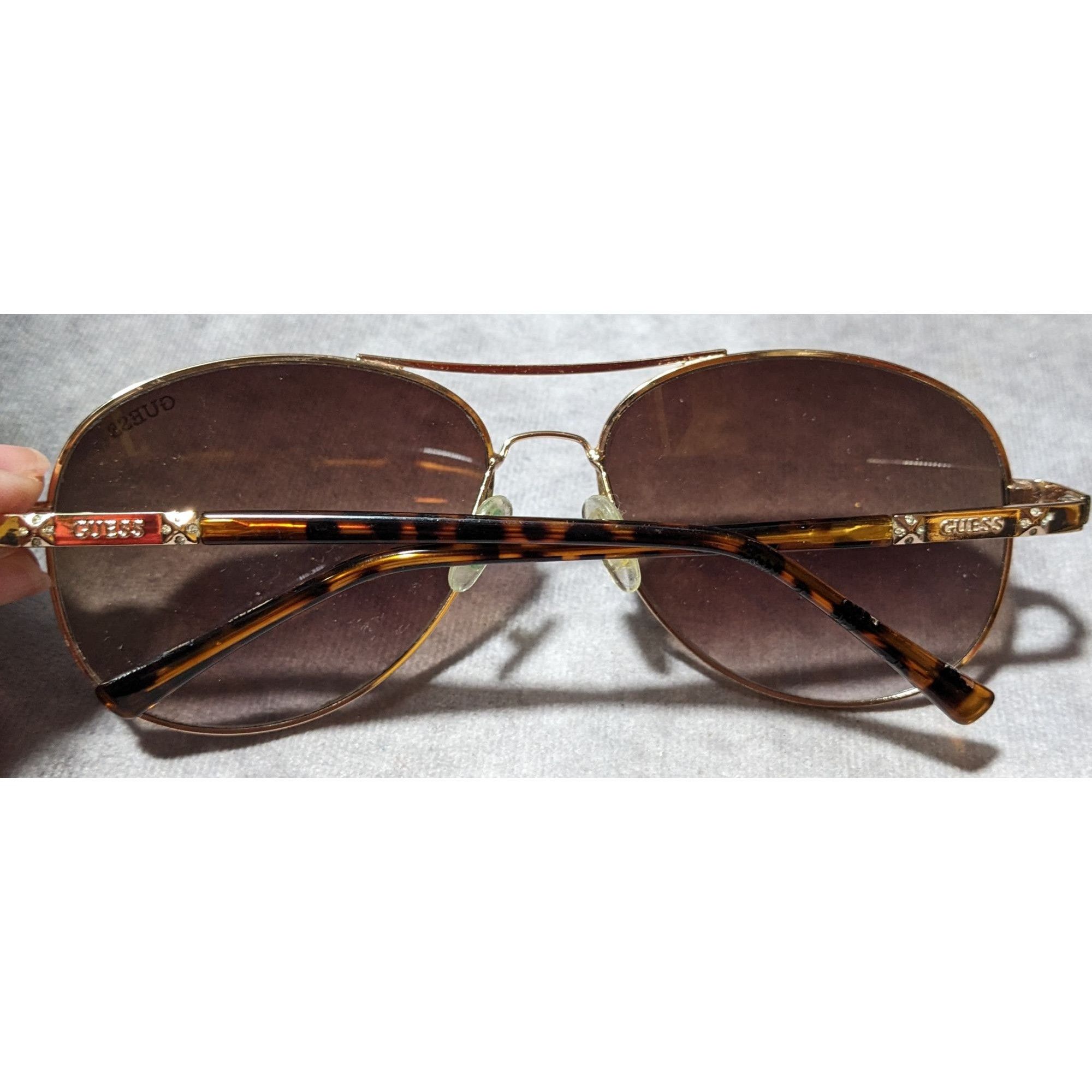 Guess Guess GF0295 Gold Tortoise Aviator Sunglasses Size ONE SIZE - 5 Thumbnail