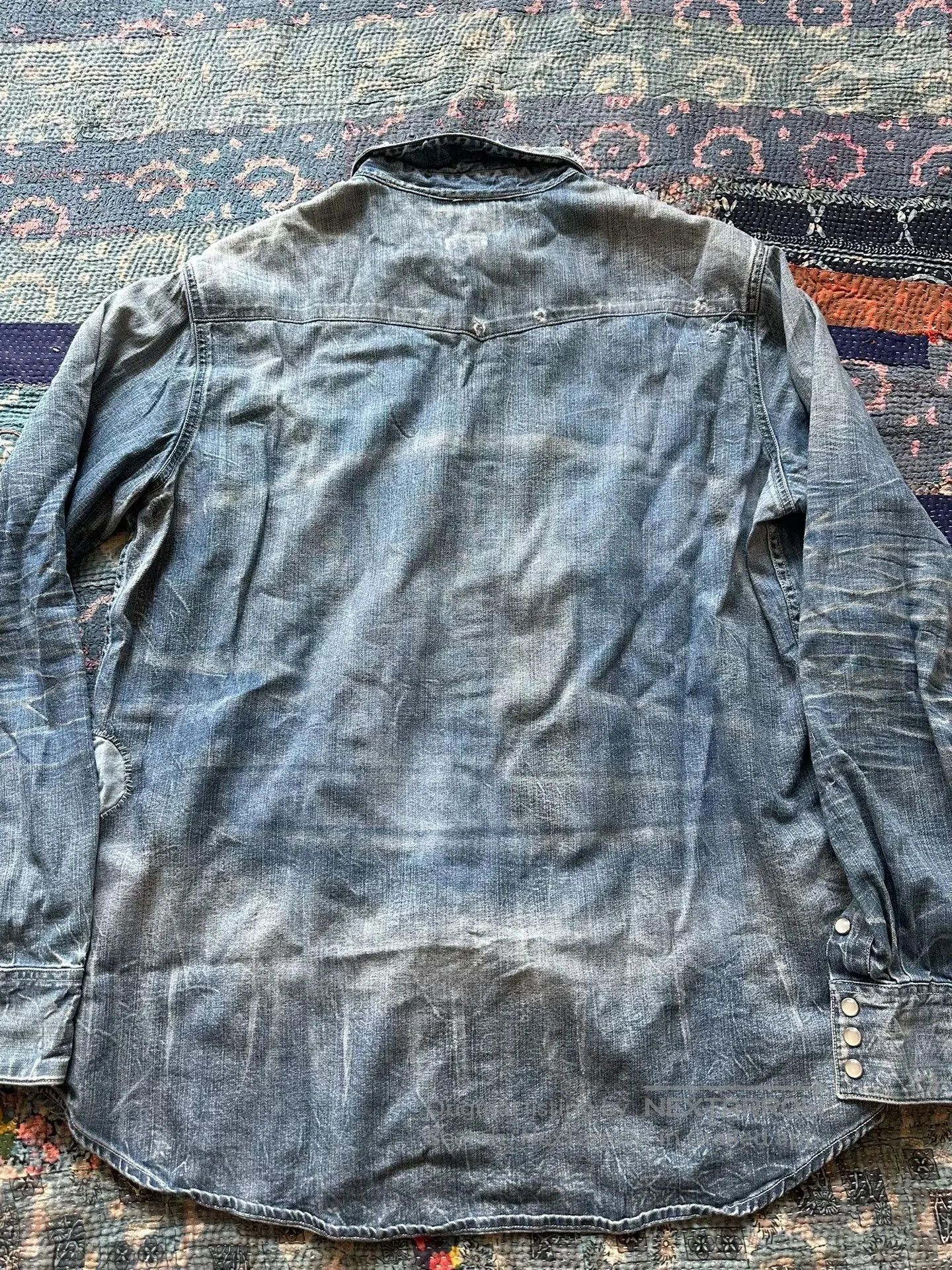RRL Ralph Lauren vintage rrl western style patched shirt. Size US L / EU 52-54 / 3 - 2 Thumbnail