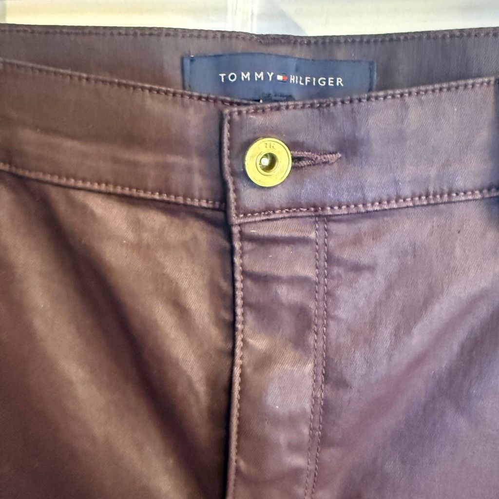 Tommy Hilfiger Women's Tommy Hilfiger waxed Pants Size 14 Brown Size 36" / US 14 / IT 50 - 3 Thumbnail