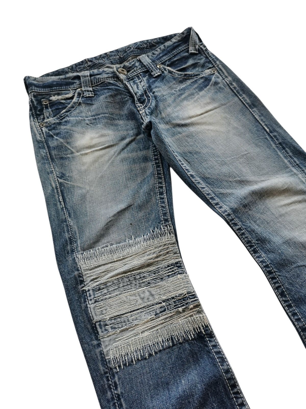 Hysteric Glamour Rodeo Crowns Japanese Patchwork Denim Jeans Size US 30 / EU 46 - 7 Thumbnail