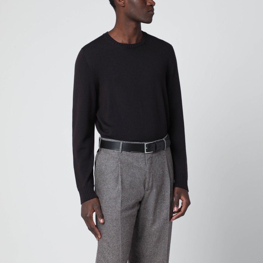 Drumohr o1d2blof0226 Wool Crew Neck Jumper Sweater in Brown Size US M / EU 48-50 / 2 - 1 Thumbnail