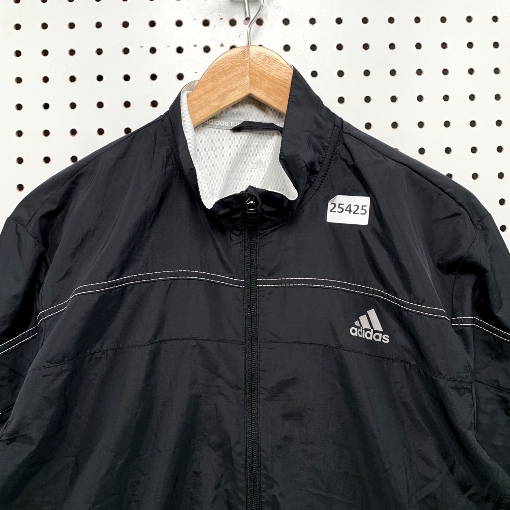 Adidas Adidas Running Windbreaker Jacket Black Mens Medium Vented 22.5x31 Size US M / EU 48-50 / 2 - 2 Thumbnail