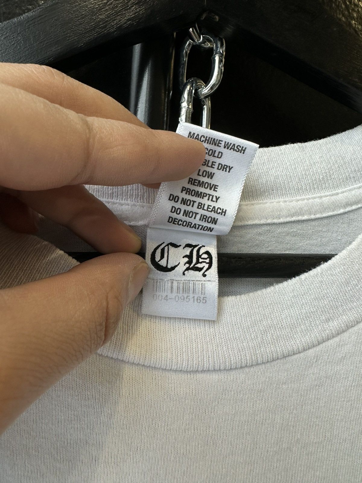 Chrome Hearts Vintage Chrome Hearts Scroll Horseshoe Pocket Tee Size US M / EU 48-50 / 2 - 9 Thumbnail