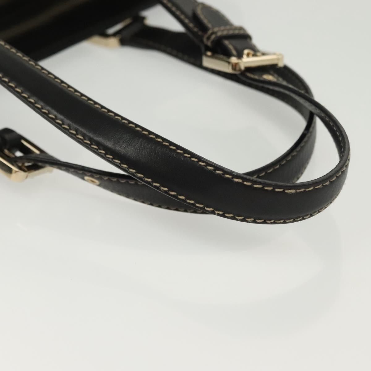 Gucci GUCCI Tote Bag Leather Gold Black Size ONE SIZE - 9 Thumbnail