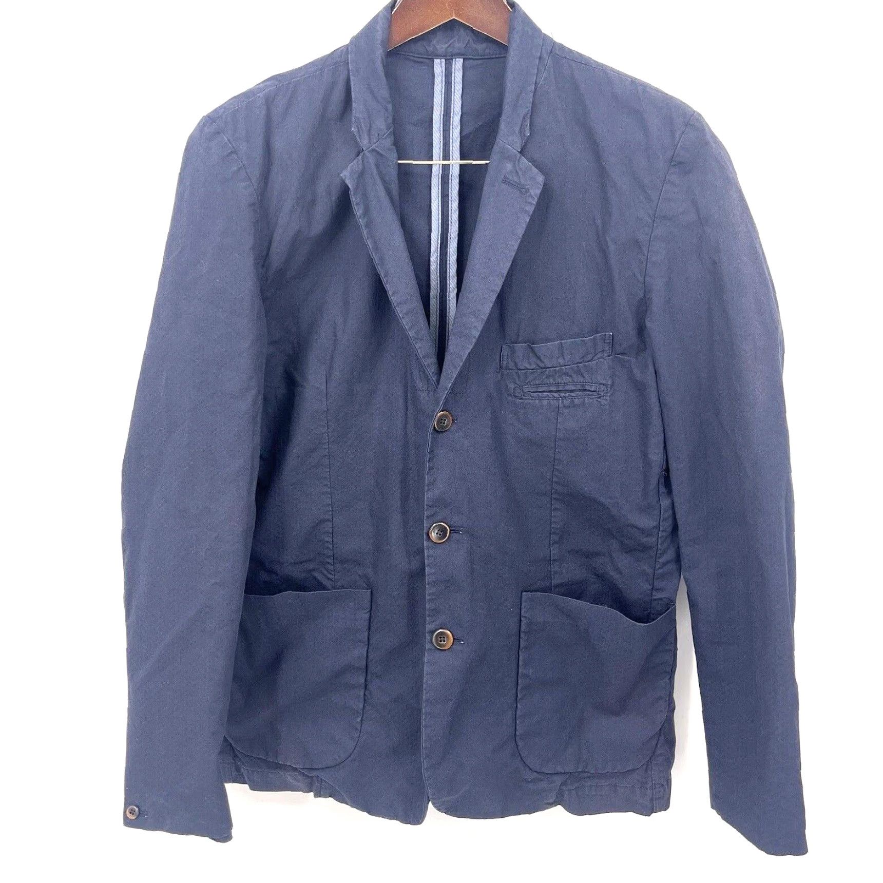 CLOSED Closed Blazer Men Small Blue Textured Regular Fit Casual Business Travel Size 36R - 2 Thumbnail