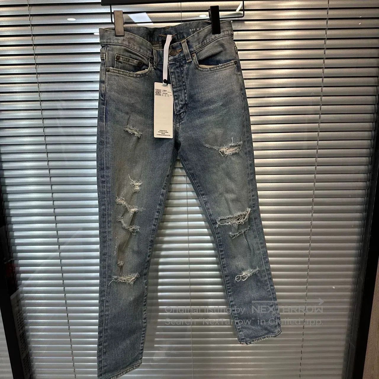 Yves Saint Laurent blue ripped denim jeans by YSL. Size US 26 / EU 42 - 1 Thumbnail