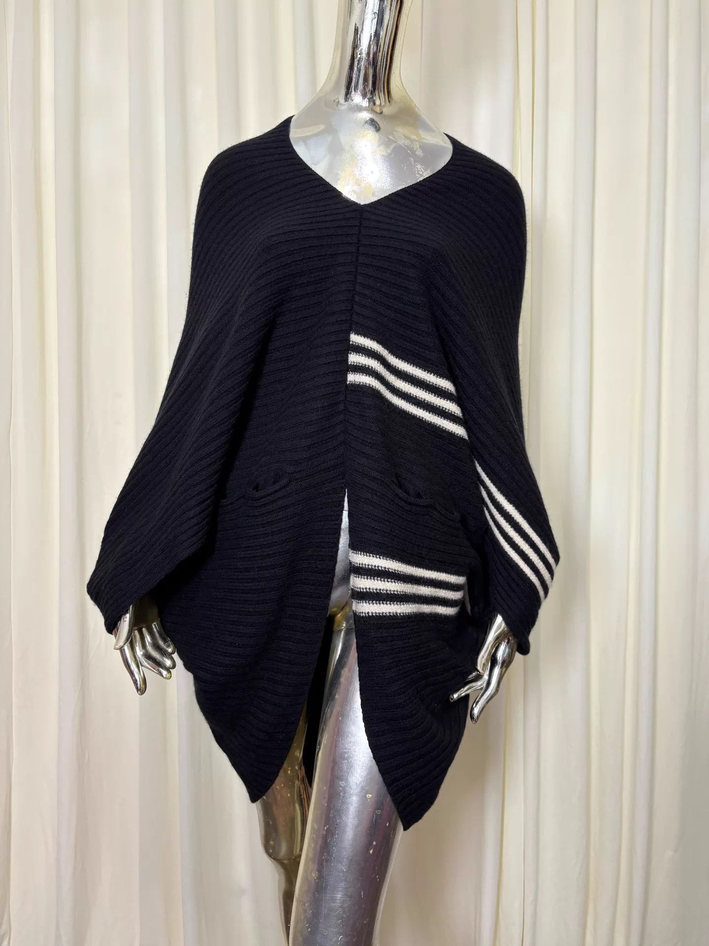 Y-3 Y3 Vintage Versatile Knit Wool Cape Sweater Size ONE SIZE - 2 Thumbnail