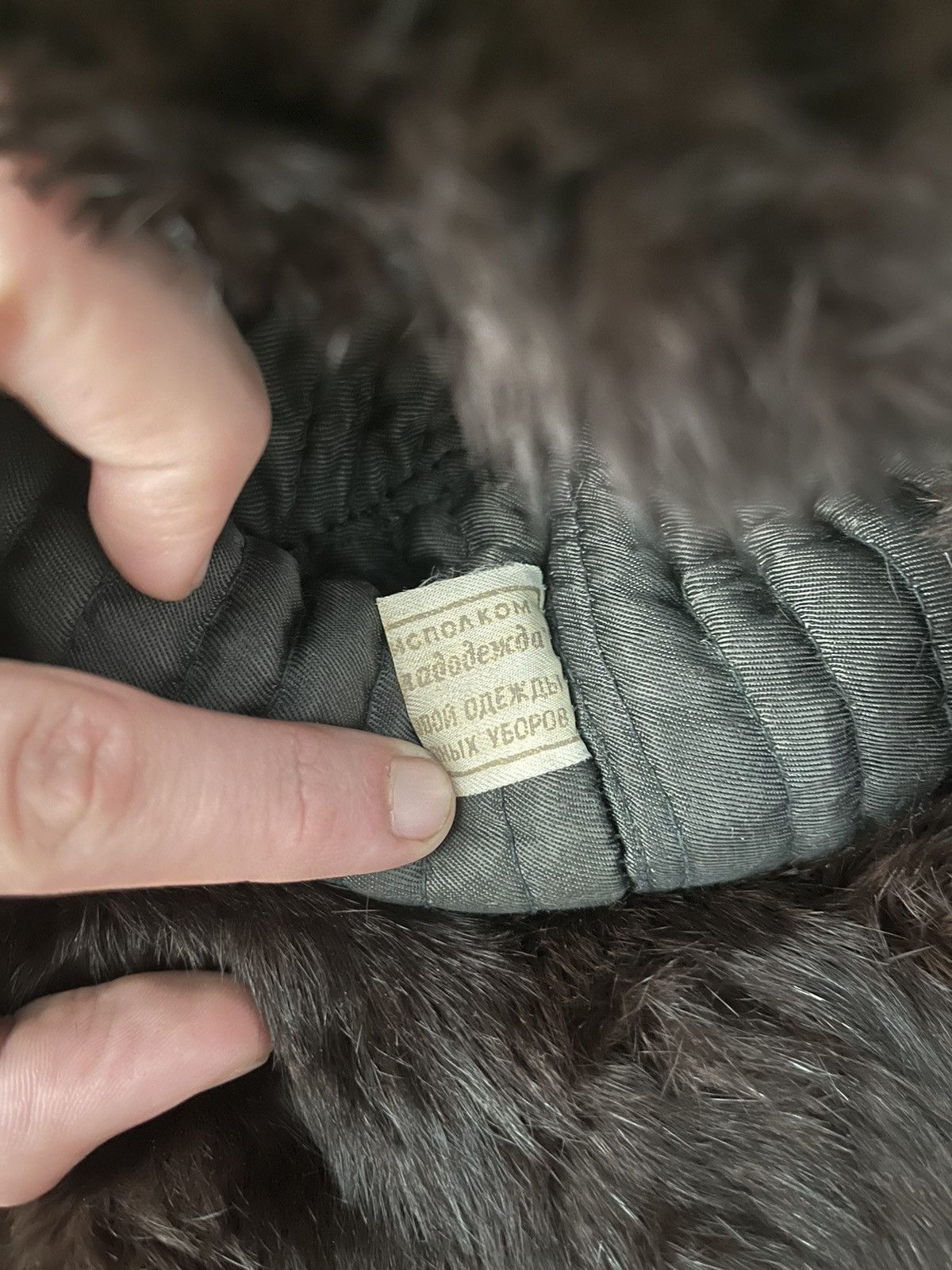 Cccp 1970s vintage Sovie Union made real fur Ushanka Trapper hat Size 32 - 8 Thumbnail