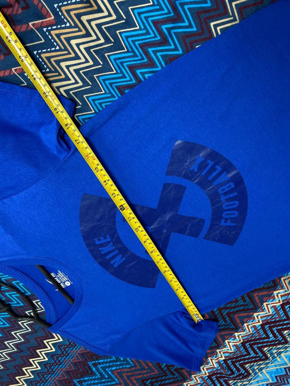 Nike × Vintage 90s VIntage Nike Y2k Big Logo Navy Tshirt Size US S / EU 44-46 / 1 - 9 Thumbnail