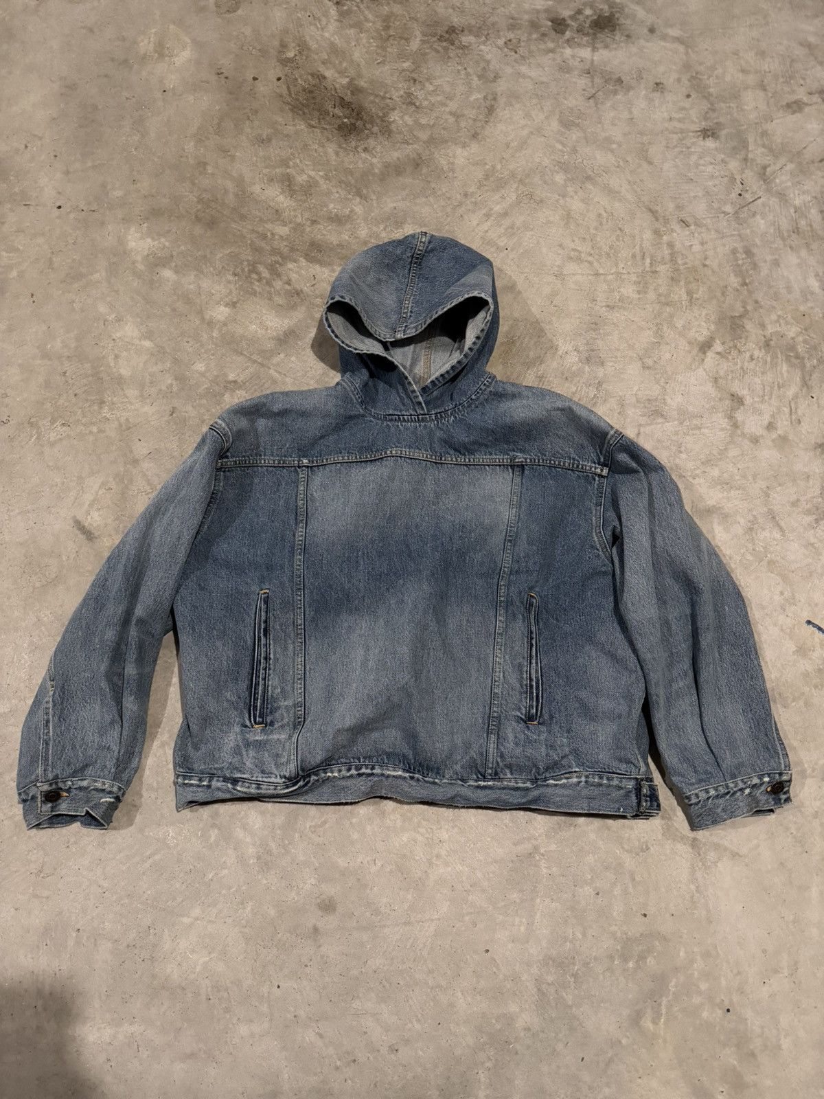 Balenciaga Balenciaga A/W22 Denim Hoodie Size US S / EU 44-46 / 1 - 3 Thumbnail
