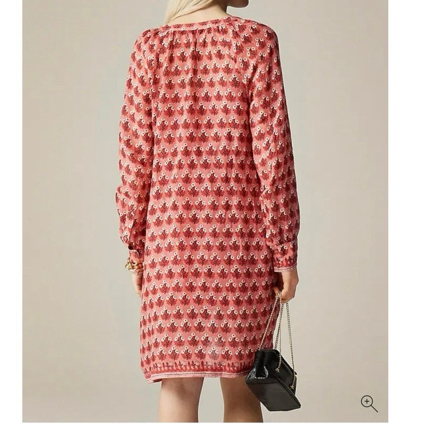 J.Crew J CREW Cabana Mini Shirt Dress Block Print Coral Ramie Sz 3X Size 3XL / US 20-22 - 4 Thumbnail