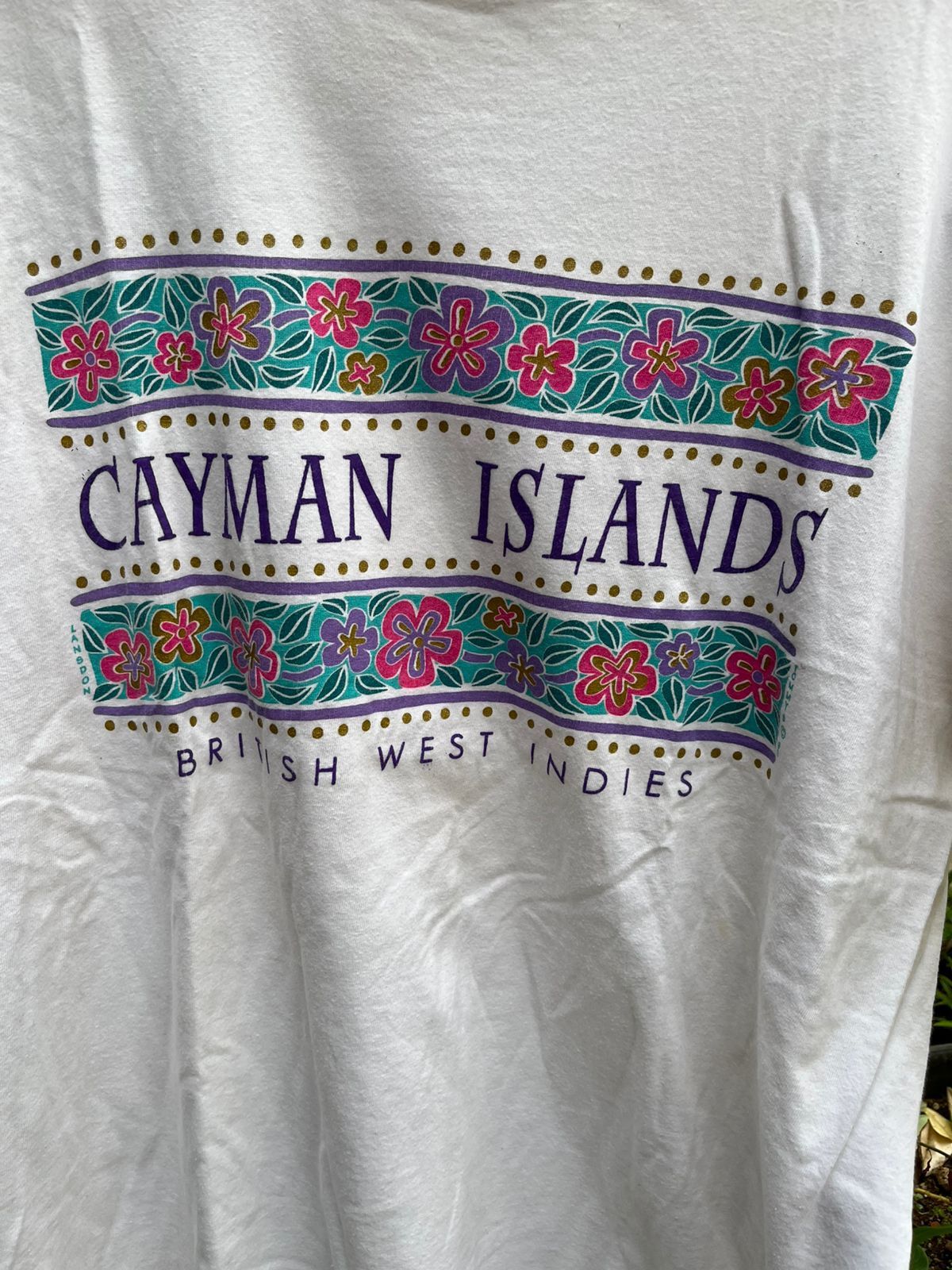Vintage vintage art cayman islands flowers graphic tee tshirt Size US XL / EU 56 / 4 - 3 Thumbnail