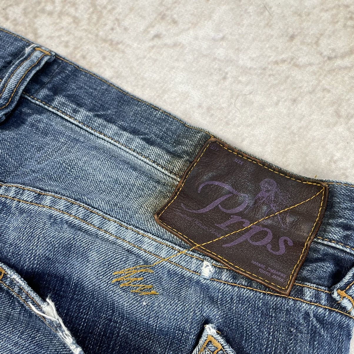 Japanese Brand × Prps PRPS Japan Opium Carti Distressed Baggy Denim Jeans Size US 34 / EU 50 - 16 Thumbnail