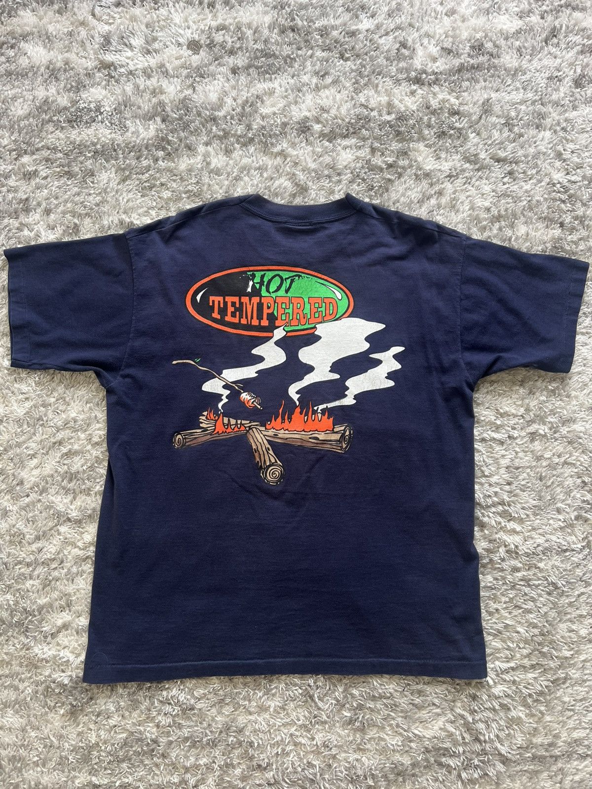 Vintage × Warner Bros Vintage Looney Tunes Taz Camping Hot Tempered AOP Size US L / EU 52-54 / 3 - 2 Thumbnail