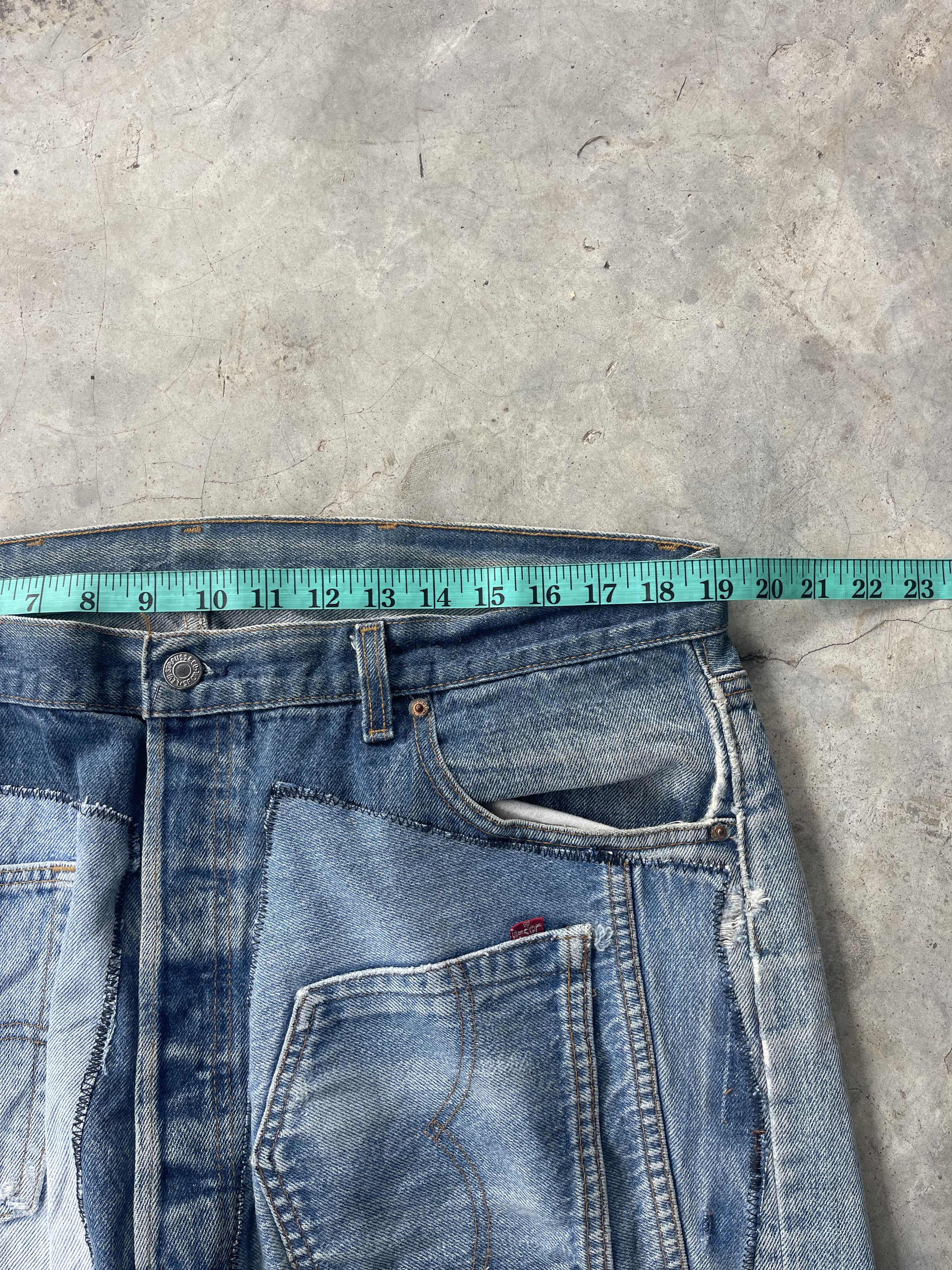 Levi's Vintage Clothing Vintage Levis 501 Reconstruct Patchwork Distressed Sz 42 Size US 42 / EU 58 - 10 Thumbnail