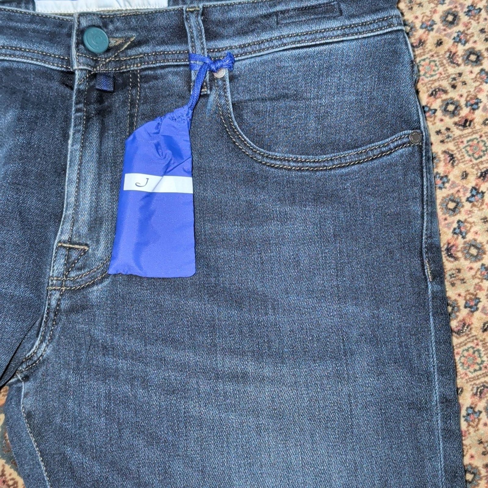 Jacob Cohen Jacob Cohen Men's Dark Blue Slim Jeans Size 34 Size US 34 / EU 50 - 4 Thumbnail
