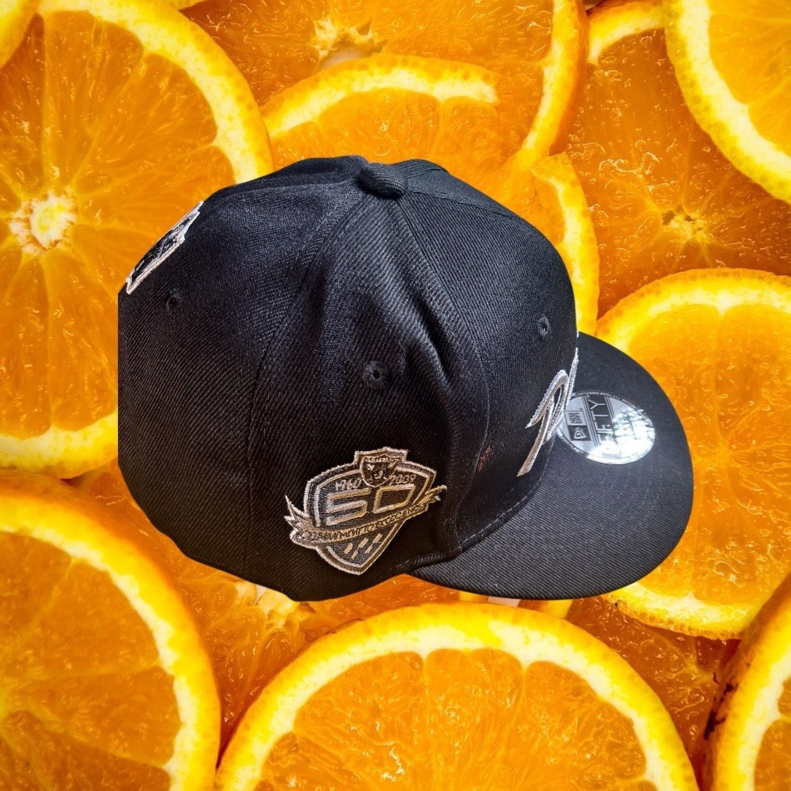 New Era New Era Raiders Snapback Hat NFL Black Silver Anniversary Size ONE SIZE - 5 Thumbnail
