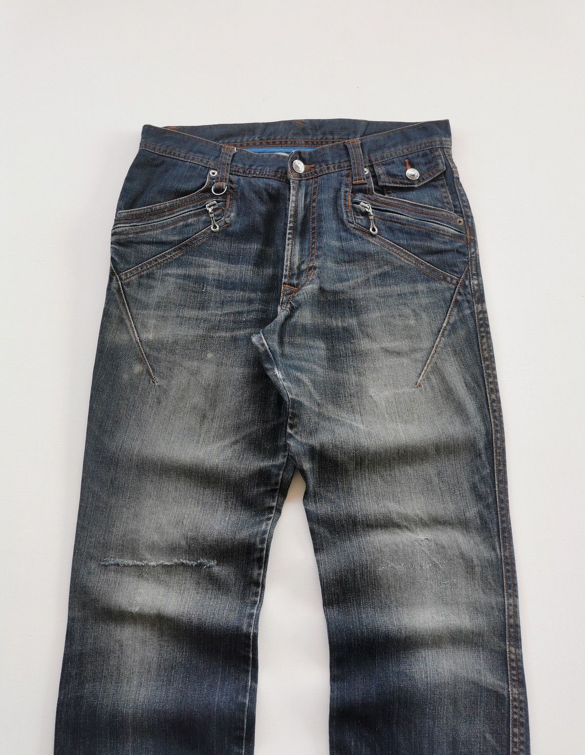 Japanese Brand Male & Co Japan Zipper Punk Distressed Denim Jeans Size US 32 / EU 48 - 3 Thumbnail
