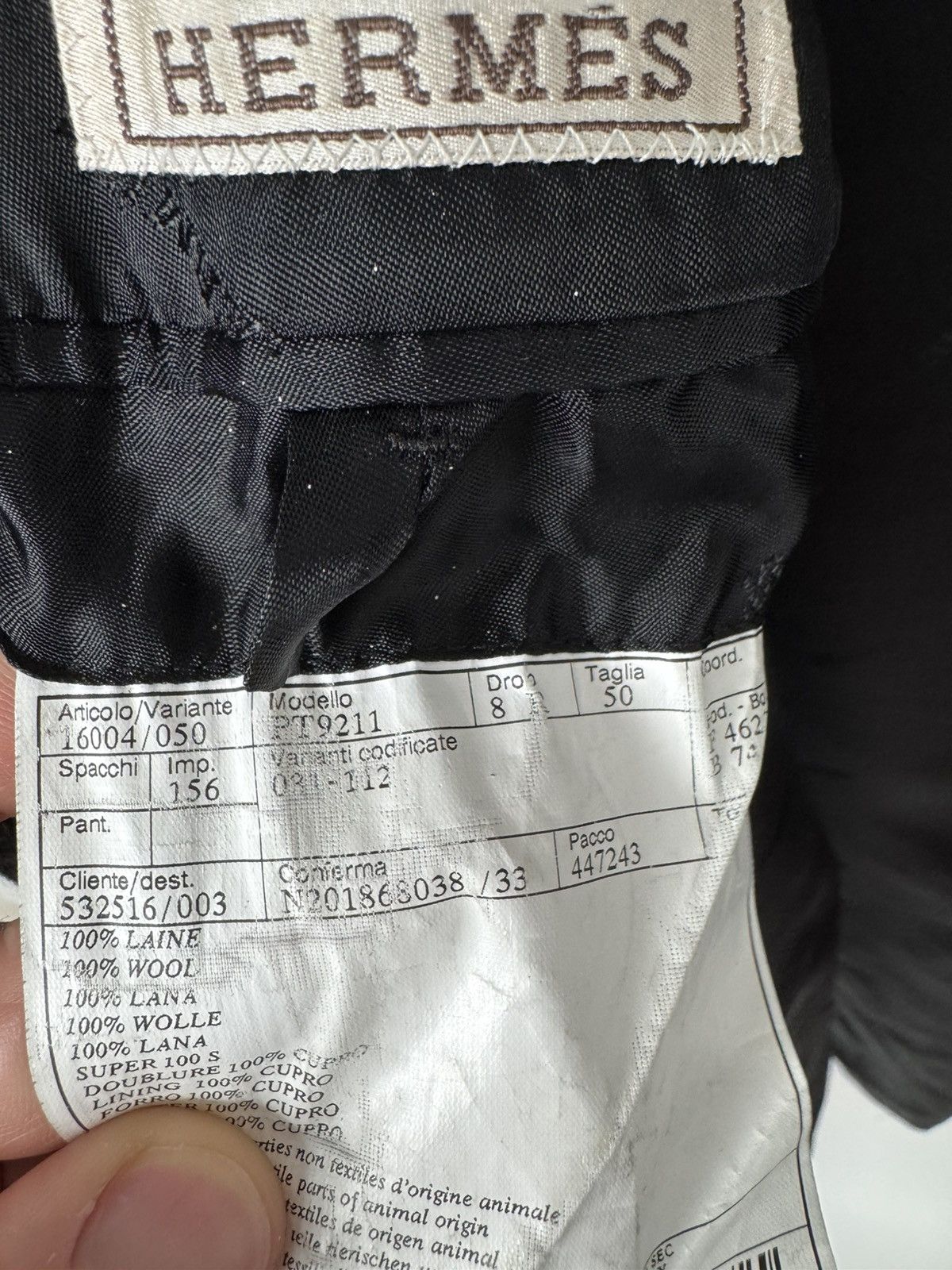 Hermes Hermes Heavy Wool Black-Grey Coat Size US M / EU 48-50 / 2 - 20 Thumbnail