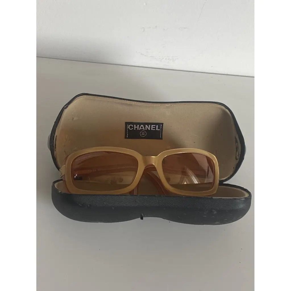 Chanel × Vintage CHANEL Sunglasses 5026 Wrap Shield Rhinestone 4017 Vintage Size ONE SIZE - 7 Thumbnail