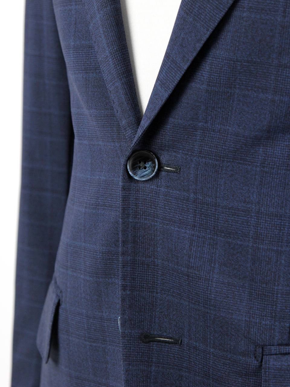 Luigi Bianchi LUIGI BIANCHI Mantova Sartoria Blue checkered jacket Size 46R - 9 Thumbnail