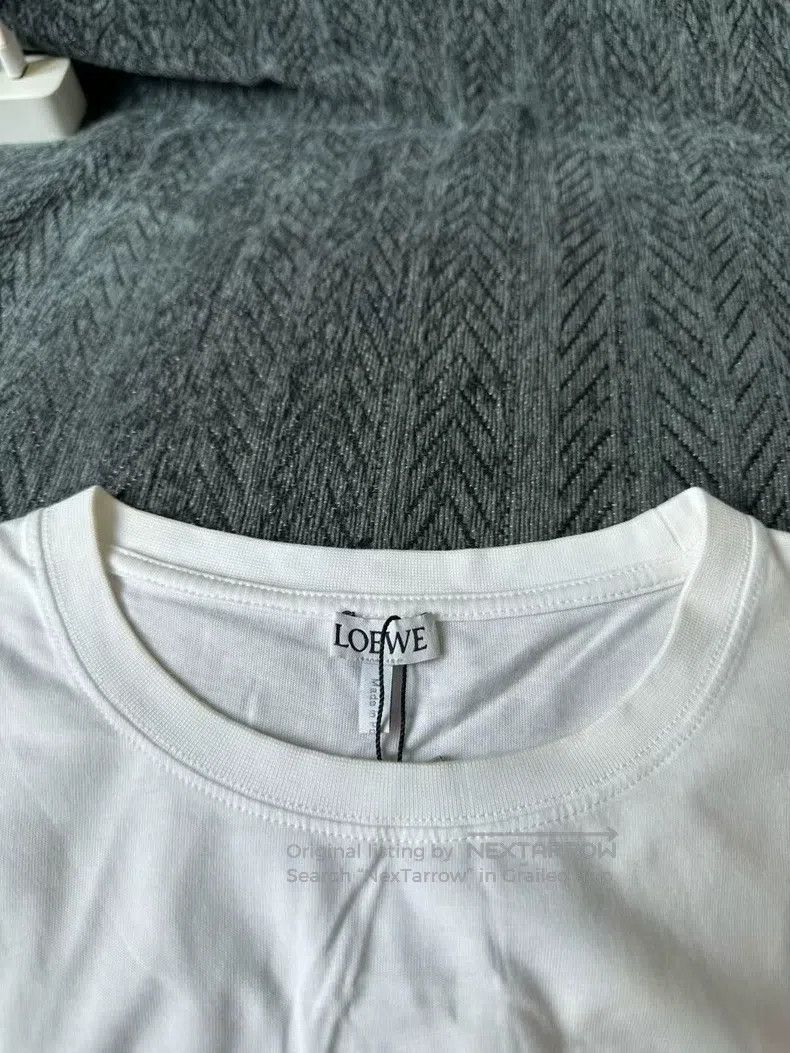 Loewe Loewe White Embroidered Logo Short Sleeve Size M / US 6-8 / IT 42-44 - 3 Thumbnail
