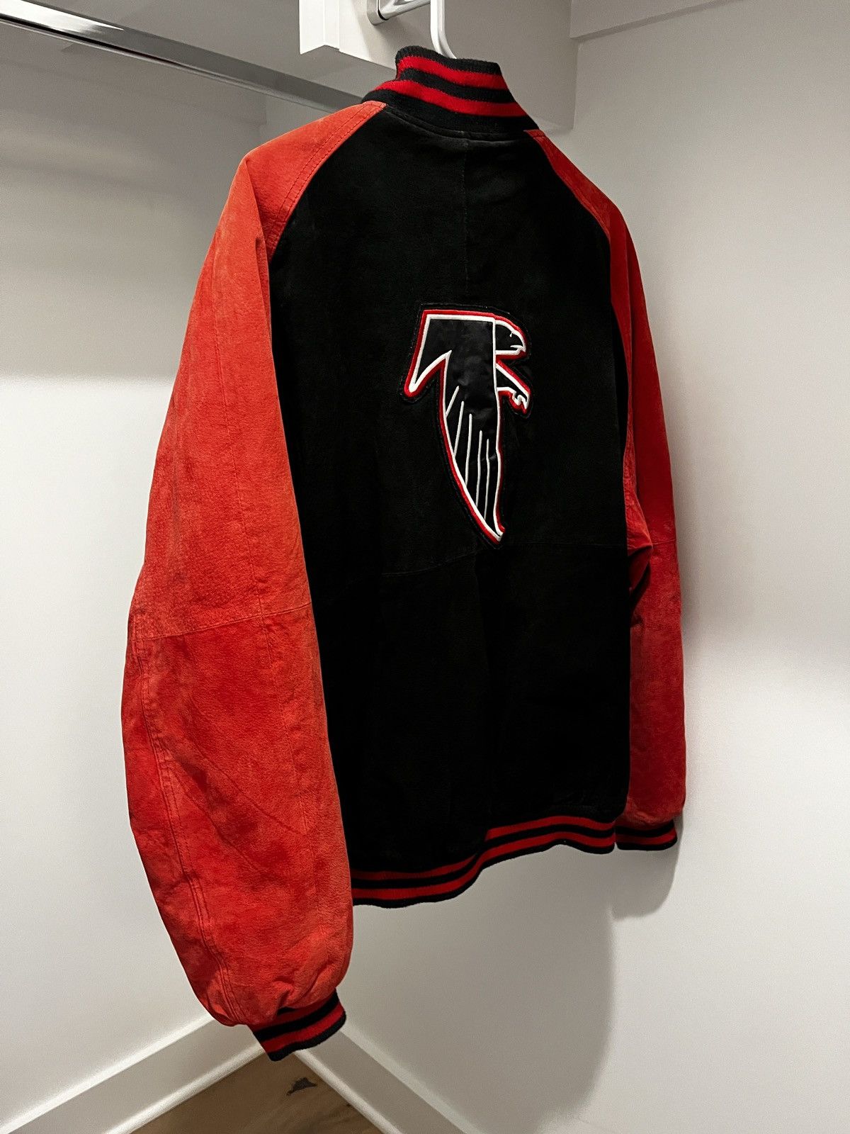 NFL Vintage Wilsons Leather x Carl Banks Atlanta Falcons Jacket Size US XL / EU 56 / 4 - 13 Thumbnail
