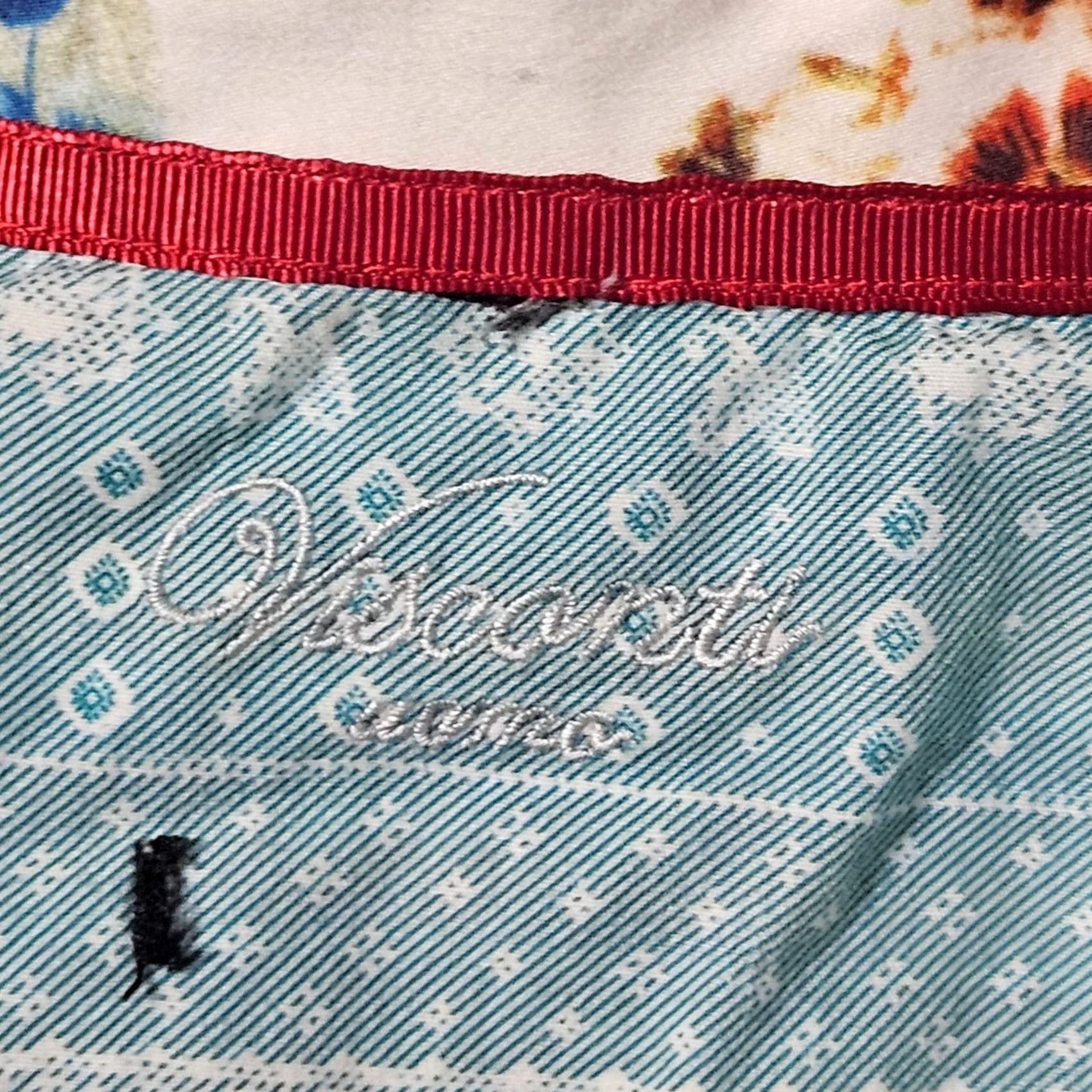 Vintage Visconti Shirt Slim Fit Button Down L/S Men White Floral Design Size S Size US S / EU 44-46 / 1 - 3 Thumbnail