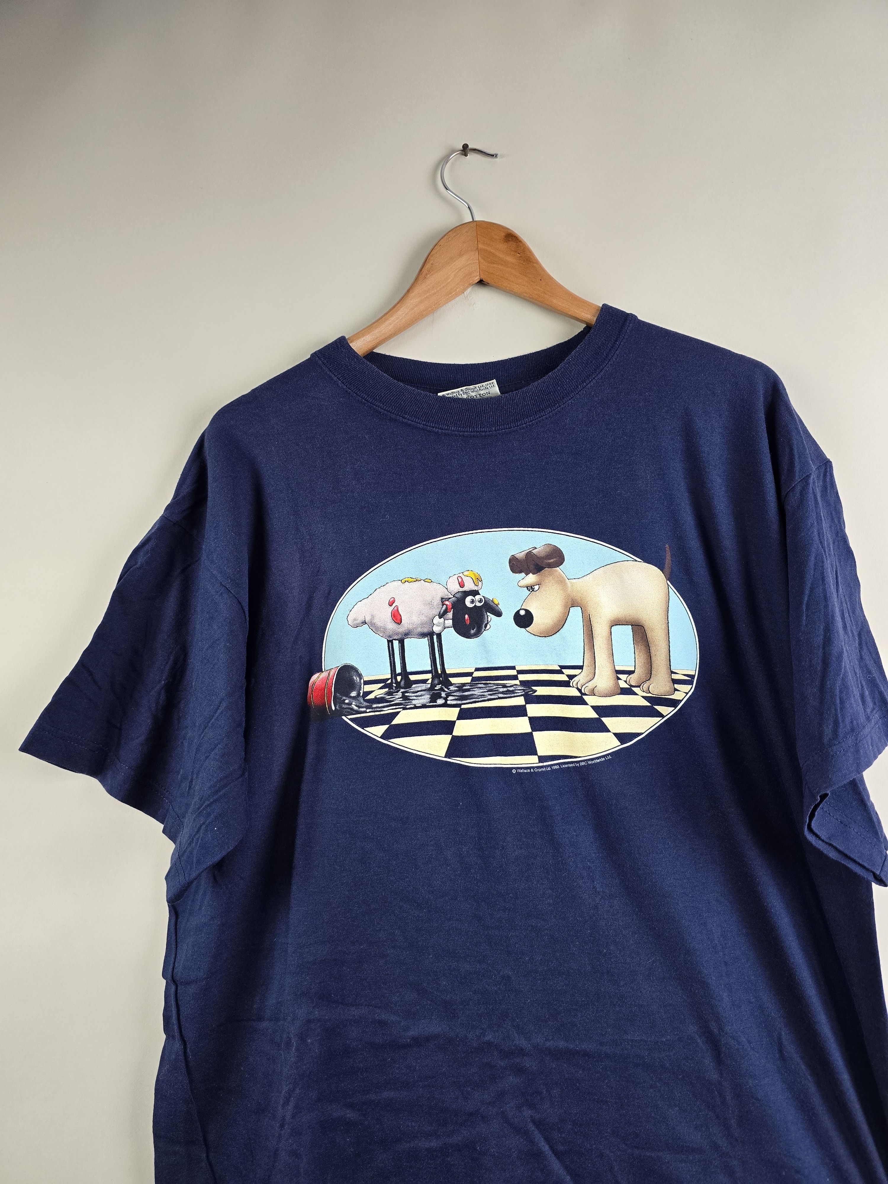 Anime × Vintage 1989 BBC's Wallace and Gromit XL 23" 29" Size US XL / EU 56 / 4 - 2 Thumbnail