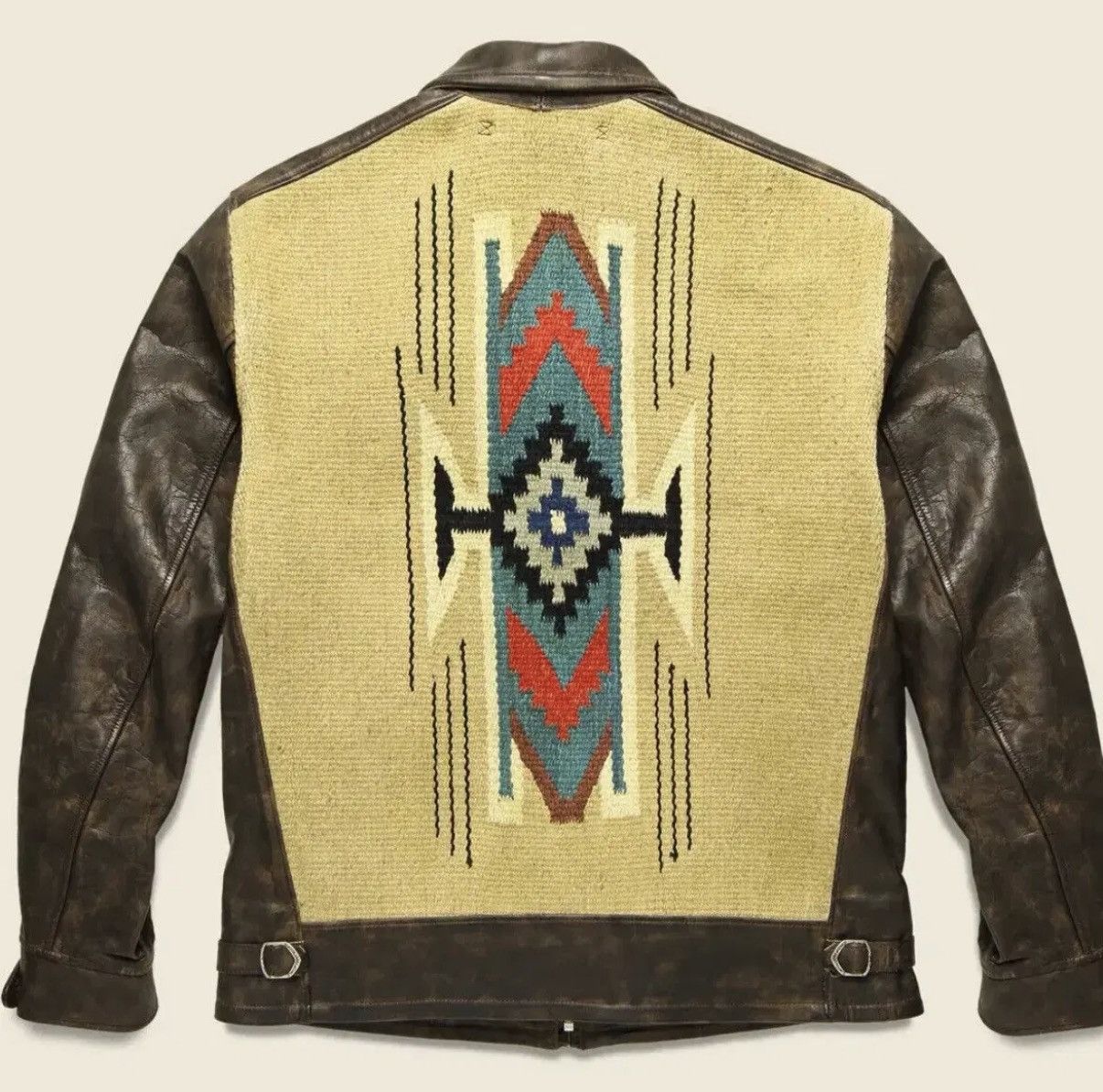 RRL Ralph Lauren RRL Limited Navajo Leather Jacket Size US XL / EU 56 / 4 - 2 Thumbnail
