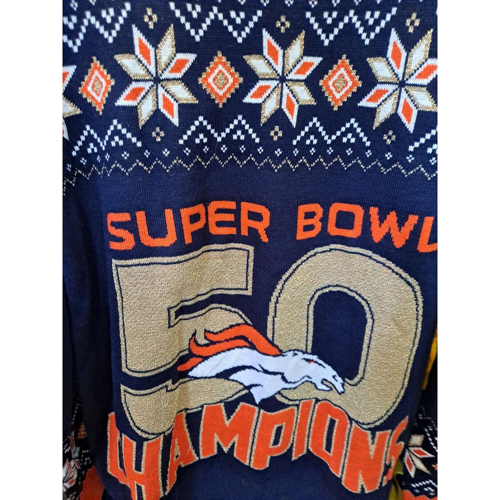 NFL NFL Denver Broncos Super Bowl 50 Champions Sweater Size Medi Size US M / EU 48-50 / 2 - 2 Thumbnail