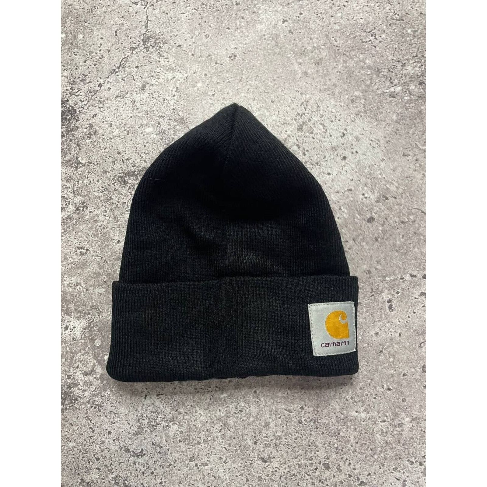 Carhartt Vintage Carhartt Black Knit Beanie Hat USA Made One Size Size ONE SIZE - 3 Thumbnail